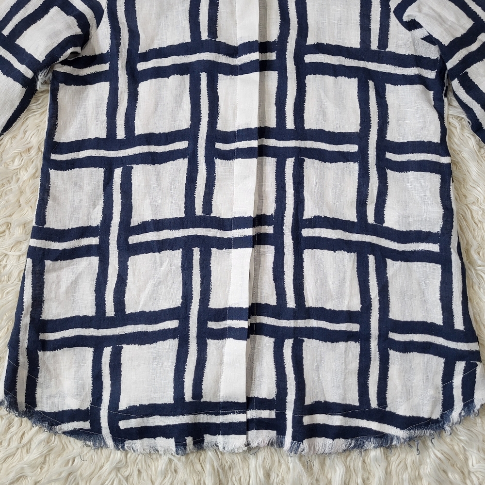 BOHO CHIC Linen Blouse Size Small - Picture 3 of 16